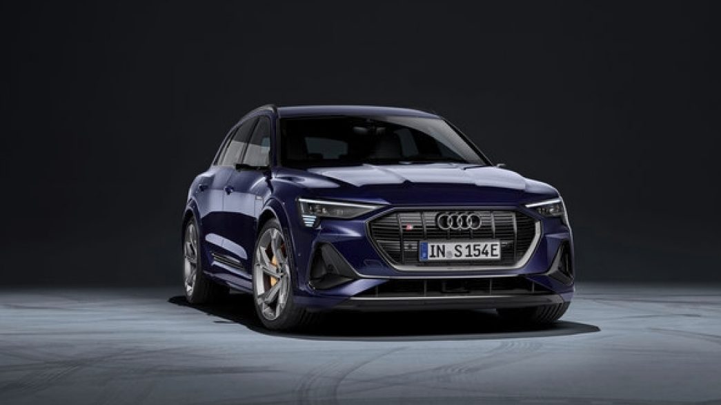  Blue Audi e-tron S front view