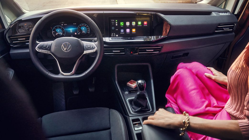 VW Caddy vue dans le cockpit