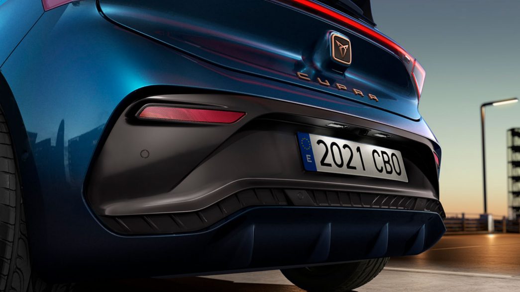 Blue CUPRA Born rear