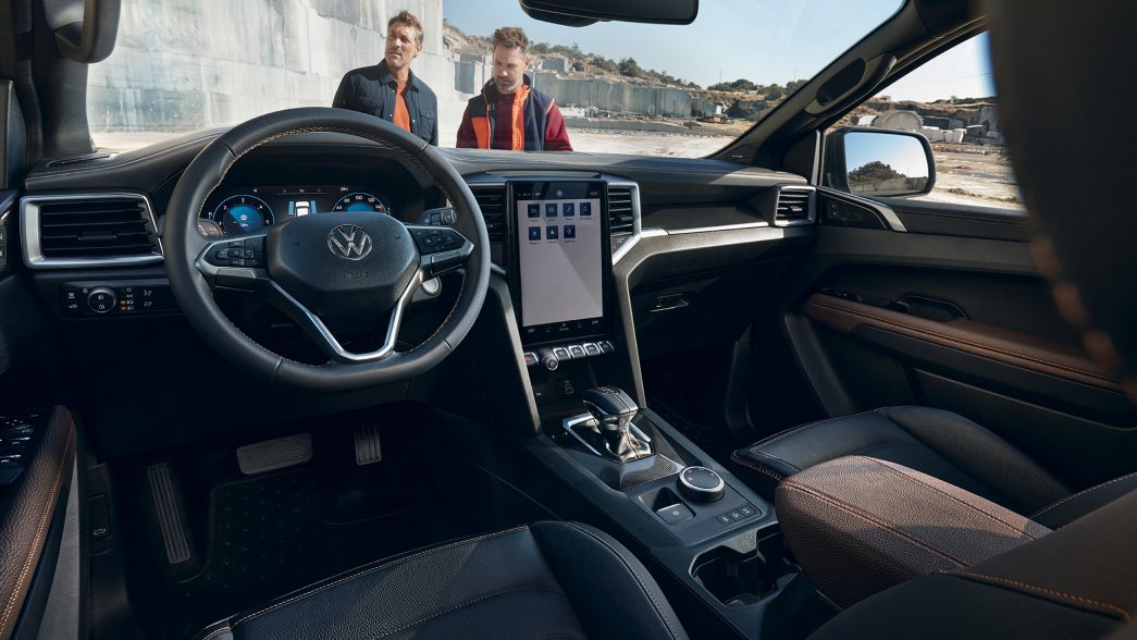 Vista dell'interno del VW Amarok