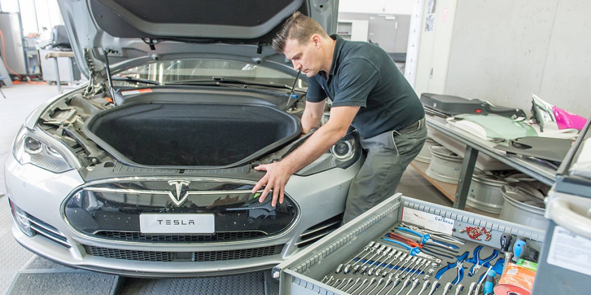 Réparation de carrosserie Tesla: AMAG est un partenaire certifié